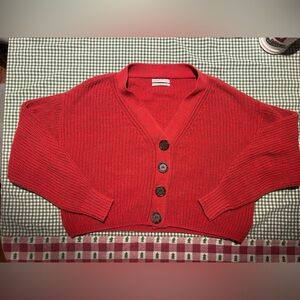 Urban Outfitters Red Cardigan Sweater